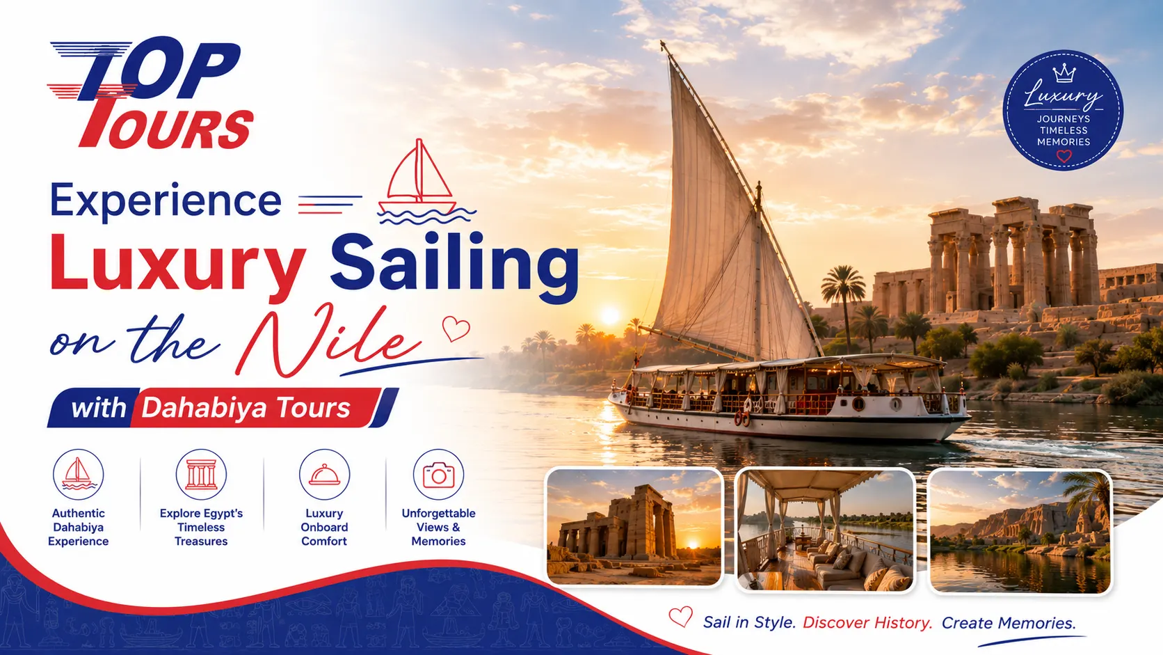 Experience Luxury Sailing on the Nile with Dahabiya Tours