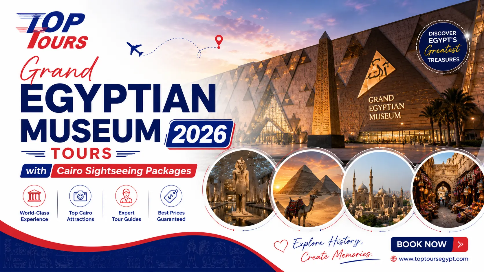 Grand Egyptian Museum Tours 2026 with Cairo Sightseeing Packages